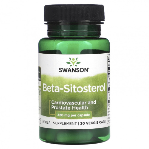 Beta-Sitosterol (Бета-ситостерол) 320 мг 30 вег капсул (Swanson)