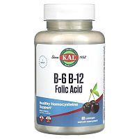 B-6 B-12 Folic Acid (Б-6 Б-12 Фолиевая кислота) 60 леденцов (KAL)