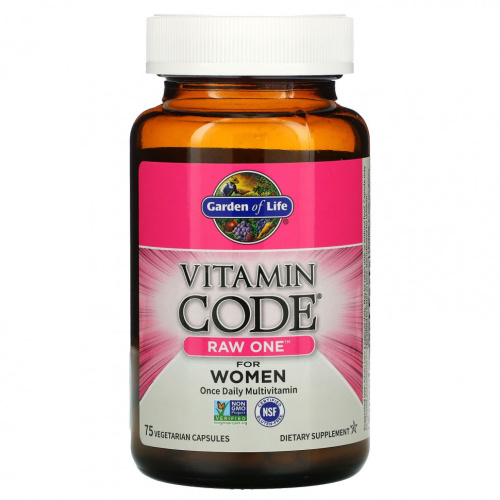 Vitamin Code RAW ONE 75 веганских капсул (Garden of Life) фото 3