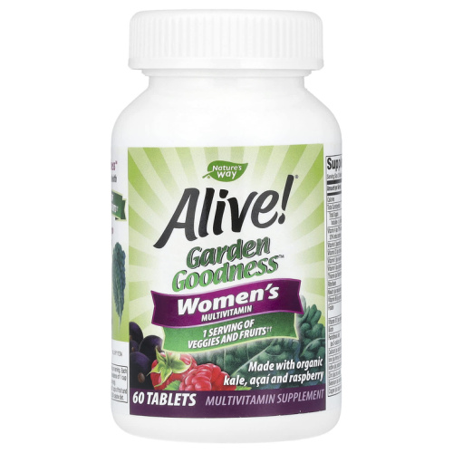 Alive! Garden Goodness Women's (мультивитамины для женщин) 60 таблеток (Nature's Way) фото 3