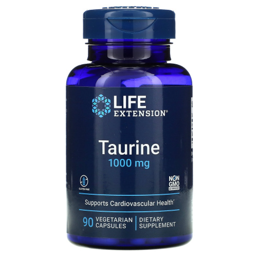 Taurine 1000 мг (Таурин) 90 капсул (Life Extension)
