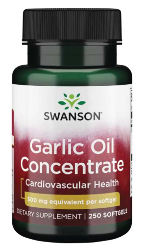 Garlic Oil Concentrate (Концентрат чесночного масла) 500 мг 250 мягких капсул (Swanson)