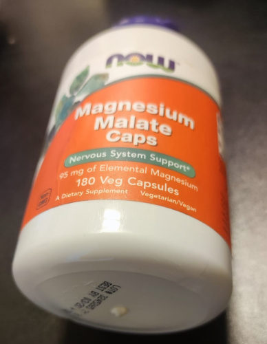 Magnesium Malate CAPS (Магний Малат) 180 вег капс (Now Foods) Деформированная упаковка фото 4