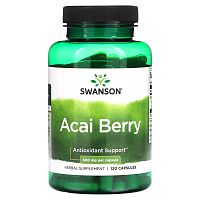 Acai Berry 500 mg срок до 04.25 (Ягоды Асаи 500 мг) 120 капсул (Swanson)