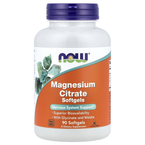Magnesium Citrate (Магний Цитрат) 134 мг 90 гел капс (Now Foods)