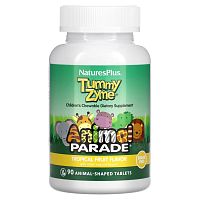 Animal Parade Tummy Zyme (пищевые ферменты) тропические фрукты 90 таблеток (NaturesPlus)