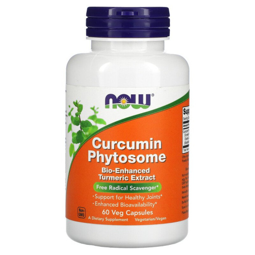 Curcumin Phytosome 500 мг ( Фитосомы Куркумина) 60 вег капсул (Now Foods) фото 3