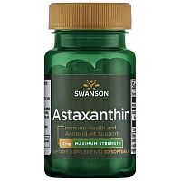 Astaxanthin 12 mg (Астаксантин 12 мг) 30 мягких капсул (Swanson)