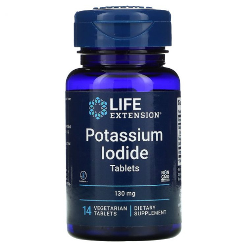 Potassium Iodide 130 мг (Йодид калия) 14 табл (Life Extension)
