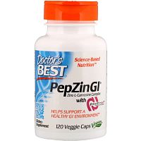 PepZin GI (Комплекс Цинк-L-карнозина) 120 вег капсул (Doctor`s Best) срок 01/2026