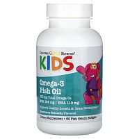 Kid’s Omega-3 Fish Oil с натуральным вкусом клубники 60 капсул (California Gold Nutrition)