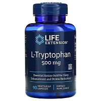 L-Tryptophan 500 мг (L-Триптофан) 90 вег капсул (Life Extension)