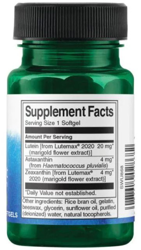Ultimate Ocular Antioxidant (Лучший антиоксидант для глаз - с Lutemax) 30 мягких капсул (Swanson) фото 3