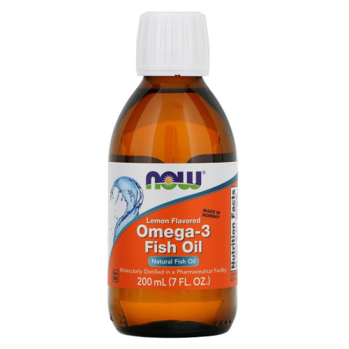 Liquid Omega-3 Fish Oil 200 мл со вкусом лимона (Now Foods)