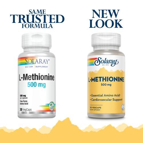 L-Methionine 500 mg (L-Метионин 500 мг) 30 вег капсул (Solaray) фото 4