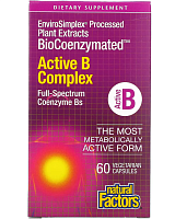 Active B Complex BioCoenzymated 60 Vegetarian Capsules (Natural Factors)