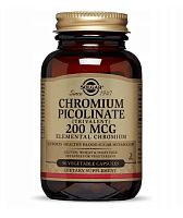 Chromium Picolinate 200 мкг (Пиколинат хрома) 90 растительных капсул (Solgar)