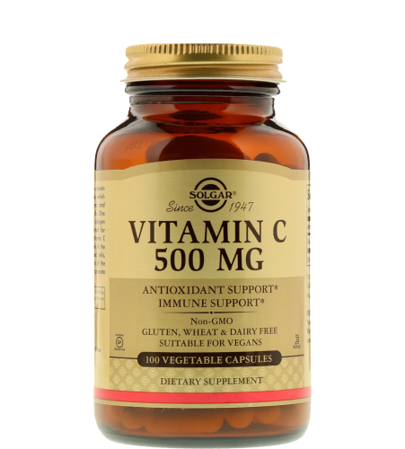 Витамин C 500 мг 100 вегетарианских капсул (Solgar)