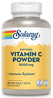 Vitamin C 5000 mg Powder [срок до 01/25] Buffered (Витамин С [Аскорбат Кальция]) 227 г (Solaray)