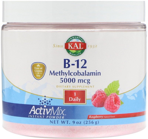 B-12 Methylcobalamin 5000 мкг (Метилкобаламин) 256 грамм (KAL)