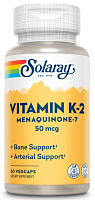 Vitamin K-2 50 mcg (Menaquinone-7) Витамин K-2 50 мкг (MK-7) 60 вег капсул (Solaray)