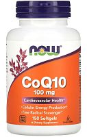 CoQ10 100 мг (Коэнзим Q10) 150 мягких капсул (Now Foods)