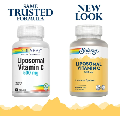 Liposomal Vitamin C 500 mg (Липосомальный Витамин С 500 мг) 100 вег капсул (Solaray) фото 6
