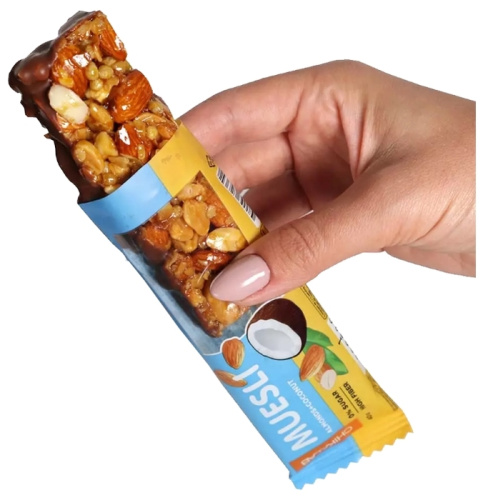 Батончик ореховый Muesli (Мюсли) 40 гр (CHIKALAB) фото 2