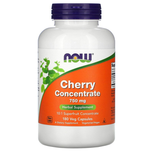 Cherry Concentratte 750 mg (Концентрат Вишни 750 мг) 180 вег капсул (Now Foods)