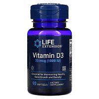 Vitamin D3 1000 IU (Витамин Д-3 25 мкг) 90 капсул (Life Extension) срок 01.23