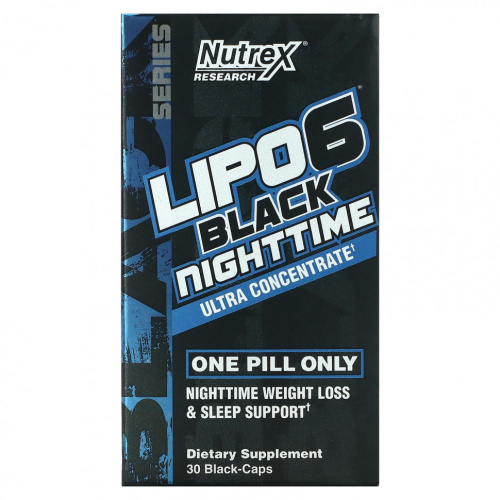 Lipo 6 Black NightTime Ultra concentrate 30 капсул (Nutrex Research) фото 3