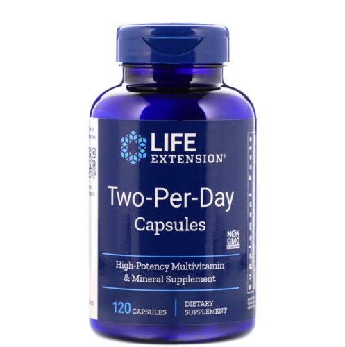 Мультивитамины Two-Per-Day (Дважды-в-день) 120 капсул (Life Extension)