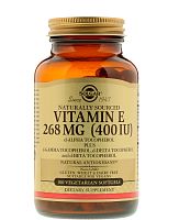Vitamin E (Витамин E) Mixed Tocopherol 268 мг (400 IU) 100 вег. мягких капсул (Solgar)