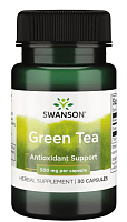 Green Tea 500 mg (Cрок 11.2024) (Зеленый чай 500 мг) 30 капсул (Swanson)