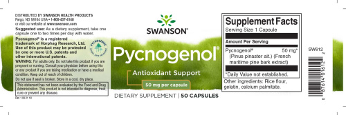 Pycnogenol 50 mg (Пикногенол 60 мг) 50 капсул (Swanson) фото 2