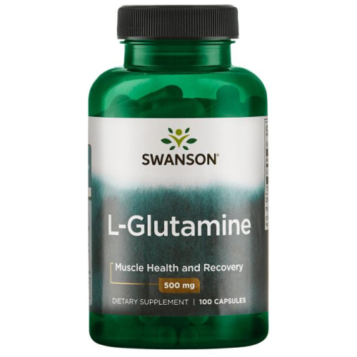 L-Glutamine 500 мг (L-Глутамин) 100 капсул (Swanson)