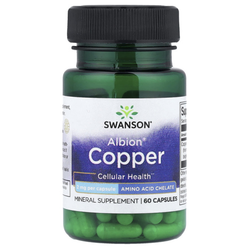 Albion® Copper (Медь) 2мг 60 капсул (Swanson)
