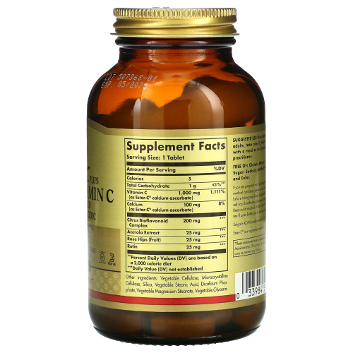 Ester-C Plus Vitamin C 1000 мг 180 табл (Solgar) фото 2