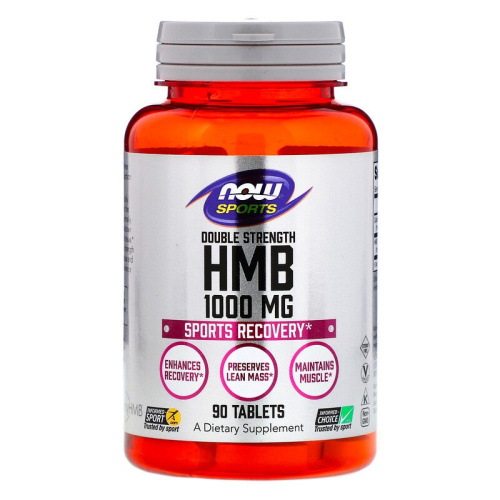 HMB 1000 мг (Гидроксиметилбутират Моногидрат) 90 таблеток (Now Foods)