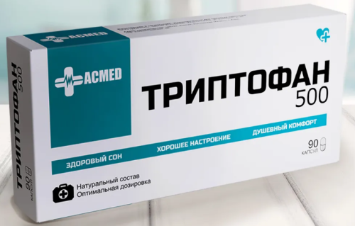 L-Tryptophan (Триптофан) 500 мг 90 капсул (Acmed) L-Tryptophan (Триптофан) 500 мг 90 капсул (Acmed)