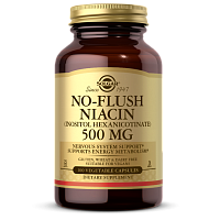No-Flush Niacin 500 мг (Витамин B3) 100 вег капсул (Solgar)