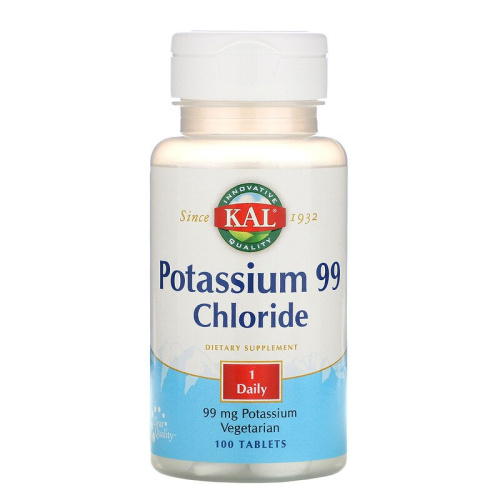 Potassium Chloride 99 мг (Хлорид Калия) 100 таблеток (KAL)