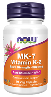 MK-7 Vitamin K-2 300 мкг 60 вег капсул (Now Foods)