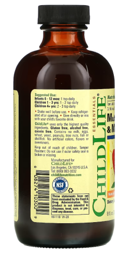 Multi Vitamin & Mineral (Мультивитамины и Минералы для детей) 8 fl oz (237 ml) (ChildLife) фото 3 Multi Vitamin & Mineral (Мультивитамины и Минералы для детей) 8 fl oz (237 ml) (ChildLife) фото 3