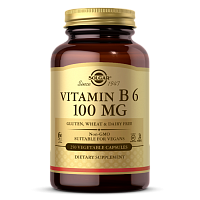 Vitamin B-6 Piridoxine HCI 100 мг (Витамин Б-6 Пиридоксин) 250 вегетарианских капсул (Solgar)