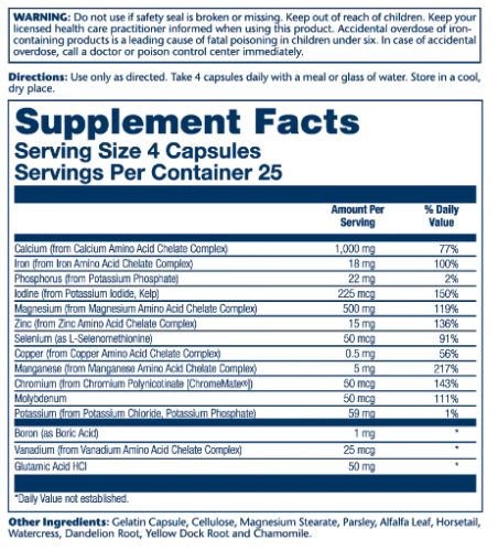 Mega Multi Mineral (Комплекс минералов) 100 капсул (Solaray) фото 3