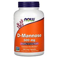 D-Mannose 500 mg (D-манноза 500 мг) 240 вегетарианских капсул (Now Foods)