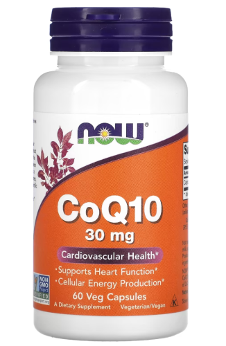 CoQ10 30 мг 60 вегетарианских капсул (Now Foods)
