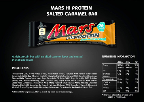 Mars HiProtein Bar Salted Caramel 59 гр (Mars Incorporated) фото 5