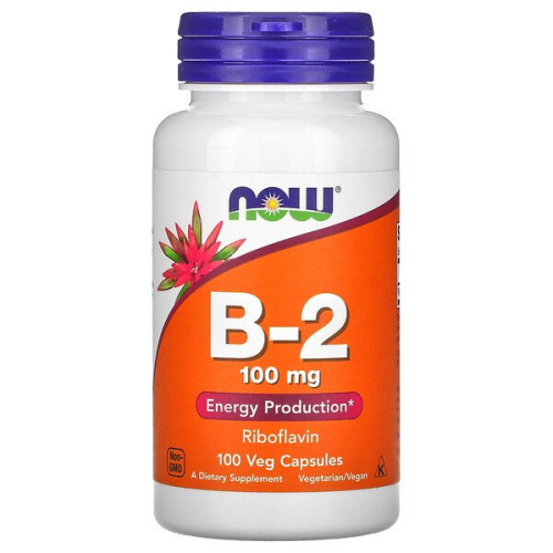 Vitamin B-2 100 мг (Рибофлавин Б-2) 100 капсул (Now Foods)